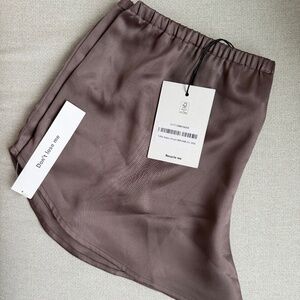 Reformation Tiffie Satin Short Brown - Size S